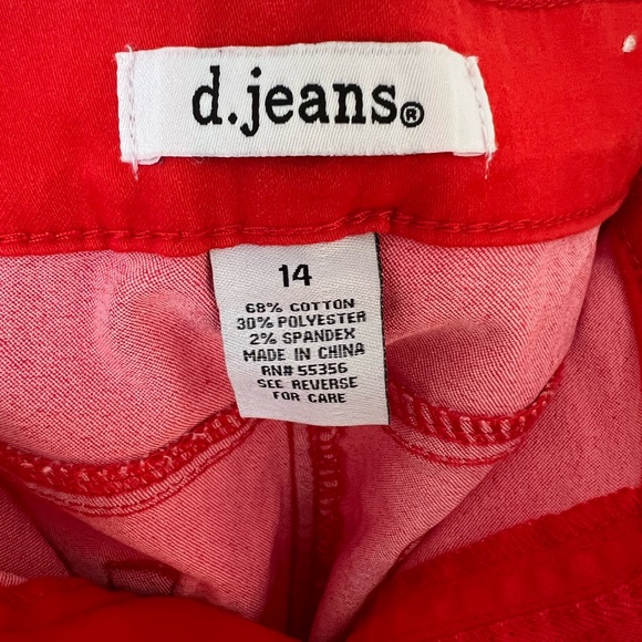 D Jeans Red Casual Jeans - Picture 3 of 3